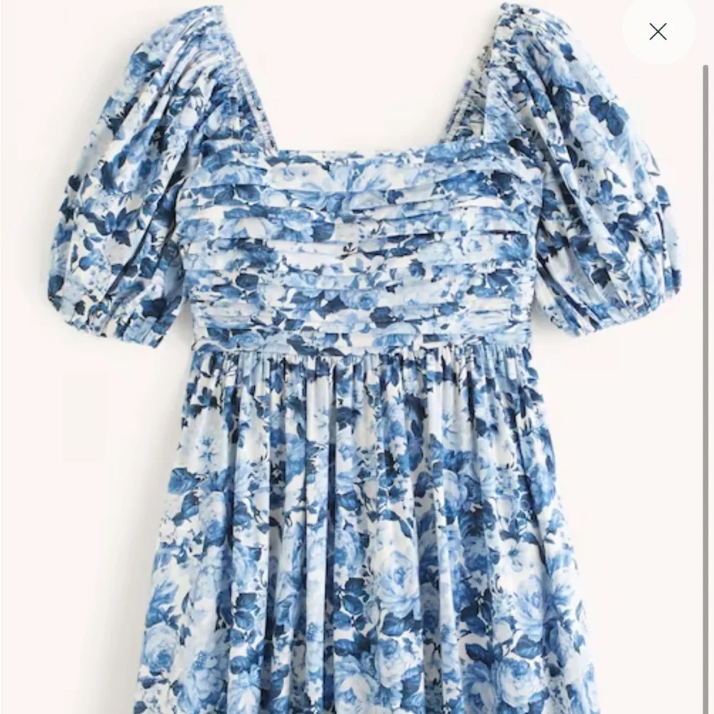 Abercrombie & Fitch Blue Floral Midi Dress - Picture 2 of 4